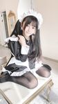 Sakurai Ningning NO.031 Double ponytail black stocking maid