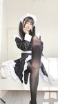Sakurai Ningning NO.031 Double ponytail black stocking maid