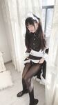 Sakurai Ningning NO.031 Double ponytail black stocking maid