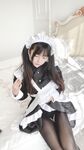 Sakurai Ningning NO.031 Double ponytail black stocking maid