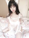 사쿠라이 닝닝 NO.023 작은 흰색 고양이 레이스 속옷