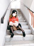抖音快手全网同名，极品网红福利姬【奶咪】OF订阅收费2部- 楼道露出