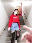 抖音快手全网同名，极品网红福利姬【奶咪】OF订阅收费2部- 楼道露出