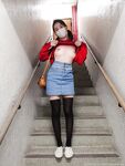 抖音快手全网同名，极品网红福利姬【奶咪】OF订阅收费2部- 楼道露出