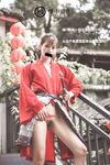 【深夜企划】极品模特【懂小姐】-花木兰古城Cosplay倾国倾城，被路人发现拍下威胁吃豆腐