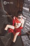 【深夜企划】极品模特【懂小姐】-花木兰古城Cosplay倾国倾城，被路人发现拍下威胁吃豆腐