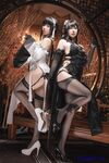 최고의 2차원 COSER 여성 보살 [구자] - Hey Tea Cangzi Azur Lane Zhenhai White and Black Double