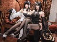 최고의 2차원 COSER 여성 보살 [구자] - Hey Tea Cangzi Azur Lane Zhenhai White and Black Double