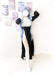 Double ponytail pink white tiger @小粉馕头 scale private shooting view