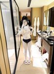 Double ponytail pink white tiger @小粉馕头 scale private shooting view