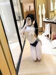 Double ponytail pink white tiger @小粉馕头 scale private shooting view