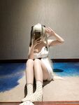 Double ponytail pink white tiger @小粉馕头 scale private shooting view