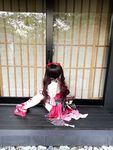 Double ponytail pink white tiger @小粉馕头 scale private shooting view