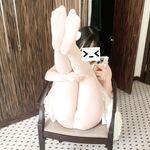 Double ponytail pink white tiger @小粉馕头 scale private shooting view