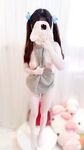 Double ponytail pink white tiger @小粉馕头 scale private shooting view