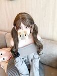 Double ponytail pink white tiger @小粉馕头 scale private shooting view