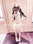Double ponytail pink white tiger @小粉馕头 scale private shooting view