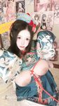 최고의 인터넷 연예인 얼굴, 아기 얼굴, 큰 가슴, 큰 엉덩이 BBW 인터넷 노란색 "어묵 케이크" 388위안 복지 수녀 하녀 복장 여성 앵커가 뚱뚱한 엉덩이를 내밀고 자위행위를 하며, 그녀의 폭발적인 몸매는 사람들을 침 흘리게 합니다!