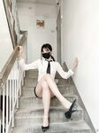 Twitter 440,000 tagahanga Loli network dilaw na "Miao Jiang" "MiaoMjiang" NG malakihang erotikong sayaw pribadong larawan sinaunang kasuutan itim na seda mahabang binti Chinese at Western mixed style na hubad na sayaw
