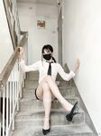 Twitter 440,000 tagahanga Loli network dilaw na "Miao Jiang" "MiaoMjiang" NG malakihang erotikong sayaw pribadong larawan sinaunang kasuutan itim na seda mahabang binti Chinese at Western mixed style na hubad na sayaw