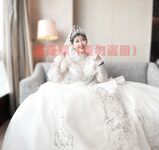Hot contrast sexy beauty "Tutu" at ang kanyang mga girlfriends VIP group Xiuhe group wedding dress face oral sex, magandang sexy wedding bride super contrast full version welfare ①