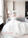 Hot contrast sexy beauty "Tutu" at ang kanyang mga girlfriends VIP group Xiuhe group wedding dress face oral sex, magandang sexy wedding bride super contrast full version welfare ①