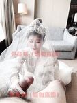 Hot contrast sexy beauty "Tutu" at ang kanyang mga girlfriends VIP group Xiuhe group wedding dress face oral sex, magandang sexy wedding bride super contrast full version welfare ①