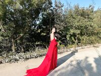 Hot contrast sexy beauty "Tutu" at ang kanyang mga girlfriends VIP group Xiuhe group wedding dress face oral sex, magandang sexy wedding bride super contrast full version welfare ①