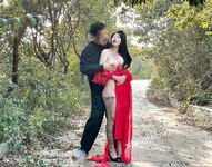 Hot contrast sexy beauty "Tutu" at ang kanyang mga girlfriends VIP group Xiuhe group wedding dress face oral sex, magandang sexy wedding bride super contrast full version welfare ①