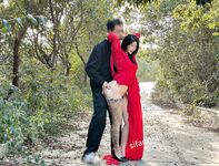 Hot contrast sexy beauty "Tutu" at ang kanyang mga girlfriends VIP group Xiuhe group wedding dress face oral sex, magandang sexy wedding bride super contrast full version welfare ①