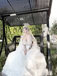 Hot contrast sexy beauty "Tutu" at ang kanyang mga girlfriends VIP group Xiuhe group wedding dress face oral sex, magandang sexy wedding bride super contrast full version welfare ①