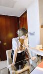 Hot contrast sexy beauty "Tutu" at ang kanyang mga girlfriends VIP group Xiuhe group wedding dress face oral sex, magandang sexy wedding bride super contrast full version welfare ①
