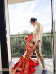 Hot contrast sexy beauty "Tutu" at ang kanyang mga girlfriends VIP group Xiuhe group wedding dress face oral sex, magandang sexy wedding bride super contrast full version welfare ①