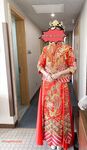 Hot contrast sexy beauty "Tutu" at ang kanyang mga girlfriends VIP group Xiuhe group wedding dress face oral sex, magandang sexy wedding bride super contrast full version welfare ①