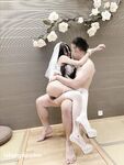 Hot contrast sexy beauty "Tutu" at ang kanyang mga girlfriends VIP group Xiuhe group wedding dress face oral sex, magandang sexy wedding bride super contrast full version welfare ①