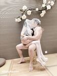 Hot contrast sexy beauty "Tutu" at ang kanyang mga girlfriends VIP group Xiuhe group wedding dress face oral sex, magandang sexy wedding bride super contrast full version welfare ①