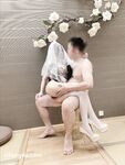 Hot contrast sexy beauty "Tutu" at ang kanyang mga girlfriends VIP group Xiuhe group wedding dress face oral sex, magandang sexy wedding bride super contrast full version welfare ①