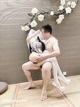 Hot contrast sexy beauty "Tutu" at ang kanyang mga girlfriends VIP group Xiuhe group wedding dress face oral sex, magandang sexy wedding bride super contrast full version welfare ①