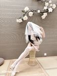 Hot contrast sexy beauty "Tutu" at ang kanyang mga girlfriends VIP group Xiuhe group wedding dress face oral sex, magandang sexy wedding bride super contrast full version welfare ①