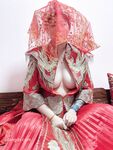 Hot contrast sexy beauty "Tutu" at ang kanyang mga girlfriends VIP group Xiuhe group wedding dress face oral sex, magandang sexy wedding bride super contrast full version welfare ①
