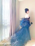 Hot contrast sexy beauty "Tutu" at ang kanyang mga girlfriends VIP group Xiuhe group wedding dress face oral sex, magandang sexy wedding bride super contrast full version welfare ②