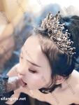 Hot contrast sexy beauty "Tutu" at ang kanyang mga girlfriends VIP group Xiuhe group wedding dress face oral sex, magandang sexy wedding bride super contrast full version welfare ②