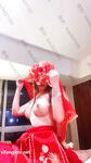 Hot contrast sexy beauty "Tutu" at ang kanyang mga girlfriends VIP group Xiuhe group wedding dress face oral sex, magandang sexy wedding bride super contrast full version welfare ②
