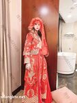 Hot contrast sexy beauty "Tutu" at ang kanyang mga girlfriends VIP group Xiuhe group wedding dress face oral sex, magandang sexy wedding bride super contrast full version welfare ②