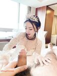 Hot contrast sexy beauty "Tutu" at ang kanyang mga girlfriends VIP group Xiuhe group wedding dress face oral sex, beautiful sexy wedding bride super contrast full version welfare ③ Xiuhe