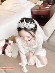 Hot contrast sexy beauty "Tutu" at ang kanyang mga girlfriends VIP group Xiuhe group wedding dress face oral sex, beautiful sexy wedding bride super contrast full version welfare ③ Xiuhe