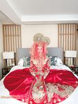 Hot contrast sexy beauty "Tutu" at ang kanyang mga girlfriends VIP group Xiuhe group wedding dress face oral sex, beautiful sexy wedding bride super contrast full version welfare ③ Xiuhe