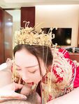 Hot contrast sexy beauty "Tutu" at ang kanyang mga girlfriends VIP group Xiuhe group wedding dress face oral sex, beautiful sexy wedding bride super contrast full version welfare ③ Xiuhe
