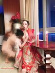 Hot contrast sexy beauty "Tutu" at ang kanyang mga girlfriends VIP group Xiuhe group wedding dress face oral sex, beautiful sexy wedding bride super contrast full version welfare ③ Xiuhe