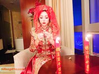 Hot contrast sexy beauty "Tutu" at ang kanyang mga girlfriends VIP group Xiuhe group wedding dress face oral sex, beautiful sexy wedding bride super contrast full version welfare ③ Xiuhe